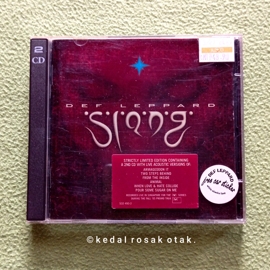 Cd 2 Disc Def Leppard 'Slang' ©1996., Hobbies & Toys, Music 