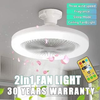 Ceiling Fan with Light Ceiling Light Remote Control LED E27 Lamp Fan Light With Fragrance