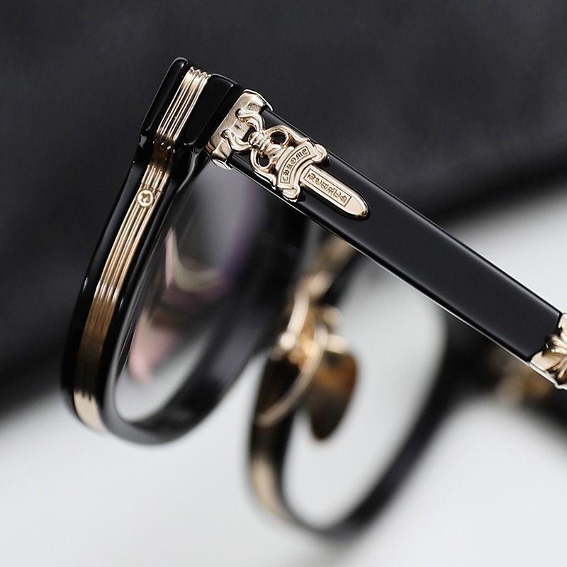 CHROME HEARTS, DUCK BUTTER , #BKGP , SIZE: 52-21-152 , 日本手造眼鏡