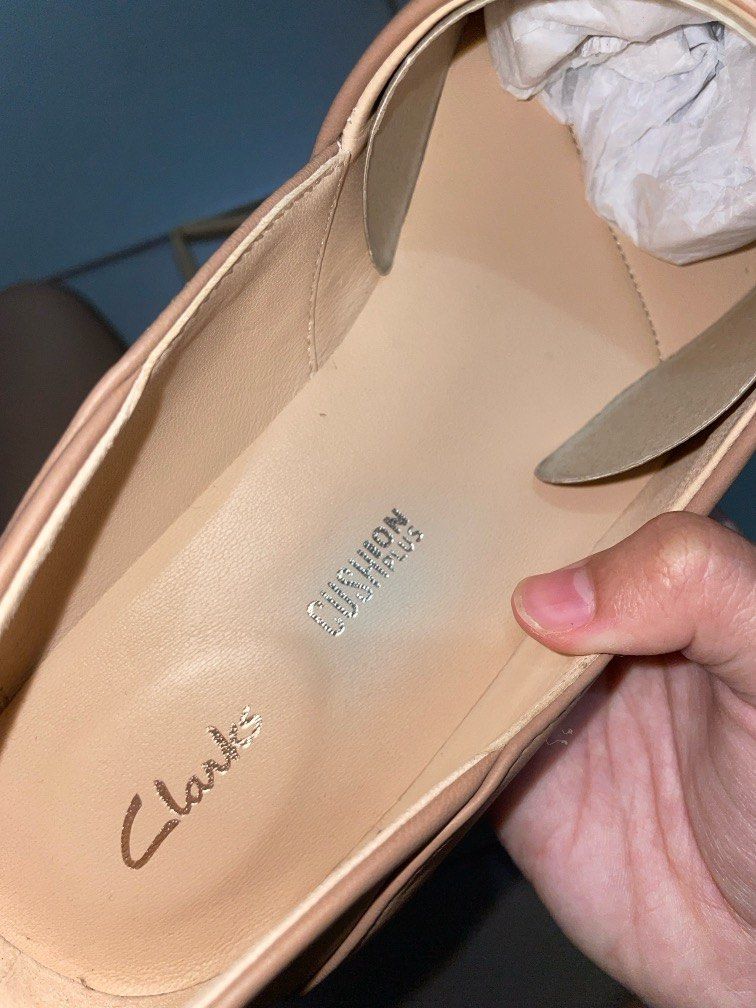 Clarks Pure Tone Nude Leather Women Shoes