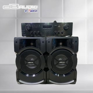 DBaudio 300W x2 Perfect Match 80 HIFI Amplifier with Dual Super Bass Speaker )set 3 pcs)