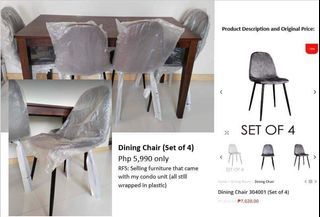 Dining Chair and Table Set
