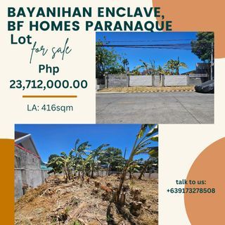 **direct listing** 416sqm lot in bayanihan enclave, bf homes paranaque for sale