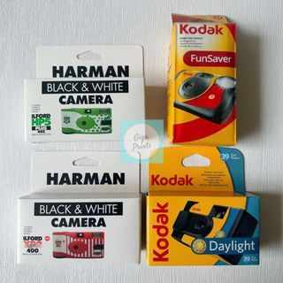 Disposable Film Cameras / 35MM Kodak Funsaver daylight Harman Ilford XP2  HP5