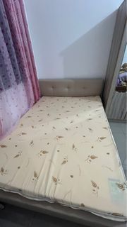 DOUBLE/ FULL SIZED BED FRAME WITH URATEX MATTRESS