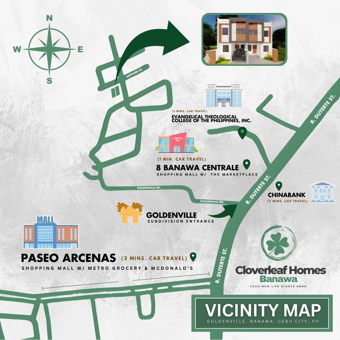 DUPLEX HOUSE for sale 4bedroom in Cloverleaf Homes Mambaling Cebu City