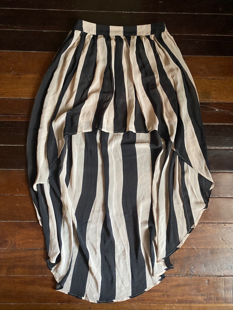 Forever 21 High Low Skirt Stripes Women s Fashion Bottoms Skirts on Carousell