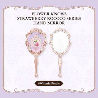 FREE SHIPPING Flower Knows Strawberry Rococo Violet Hand Mirror
