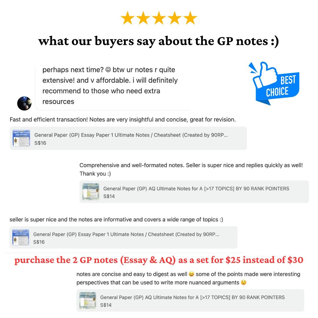 General Paper (GP) AQ Ultimate Notes for A [>17 TOPICS] (Resources ...