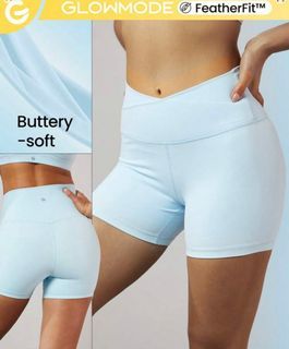 GLOWMODE 4.3” FeatherFit™ Crossover Cutie Biker Shorts Breathable Cycling Running Gym Workout