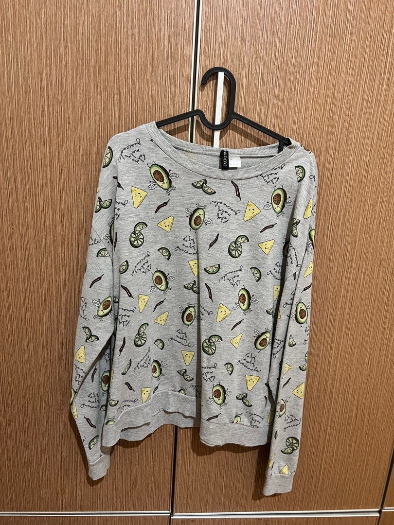 H M Avocado Sweater Fesyen Wanita Pakaian Wanita Atasan di Carousell