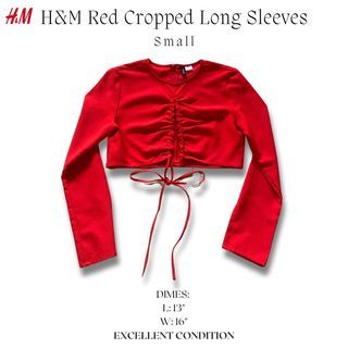 H&M Cropped Long Sleeves Red
