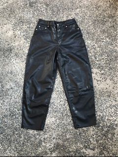 H&M pants leather color black