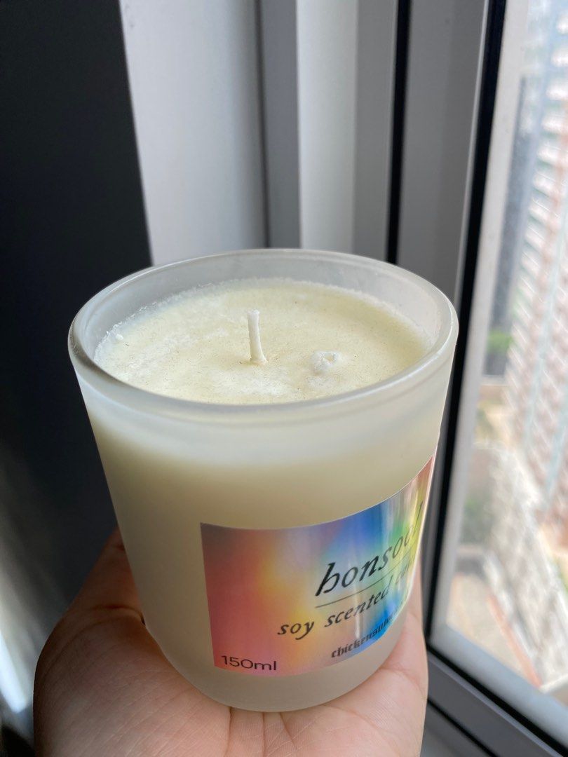 Honsool Candle Agust D (Category: Home Fragrance) located in Taguig. Submitted by postjoonie (Listing ID 1302266254, Image 2). Description: selling my Honsool soy scented candle from chickensutock ! had this for a long time but didn’t get to use it 😅 𐙚 ─ ₱450 𐙚 ─ from their Agust D D-DAY Merch coll ! 𐙚 ─ can ship via j&t, lbc, or sdd 💗.