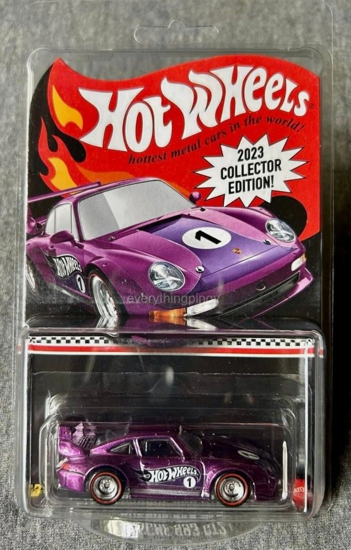Voiture Miniature Hot Wheels Porsche 993 GT2 - Édition Collector 2023, 1:64, Couleur Violette