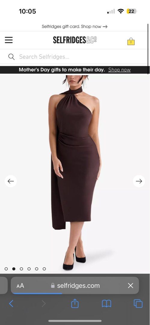 house of cb chocolate angelina wrap neck satin midi dress Women s Fashion Dresses Sets Evening dresses gowns on Carousell