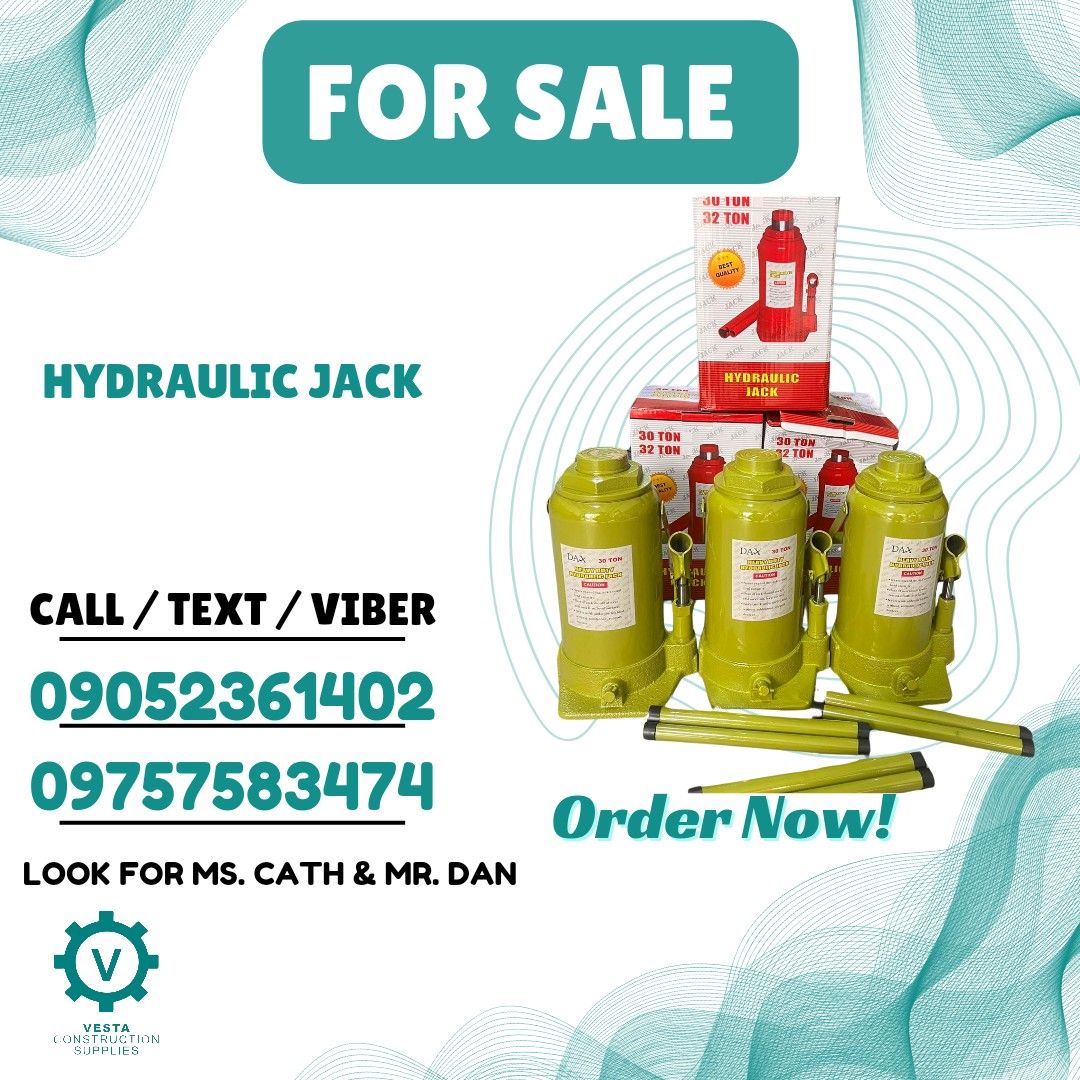 HYDRAULIC JACK (Category: Construction Tools & Equipment) located in Manila. Submitted by cathvesta_sales (Listing ID 1302219154, Image 1). Description: .