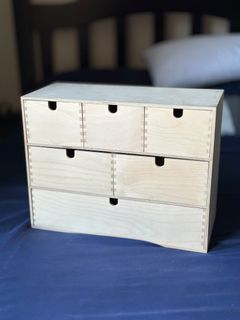 IKEA | MOPPE: Mini storage chest, birch plywood, 42x18x32 cm (16 ½x7x12 5/8 ")