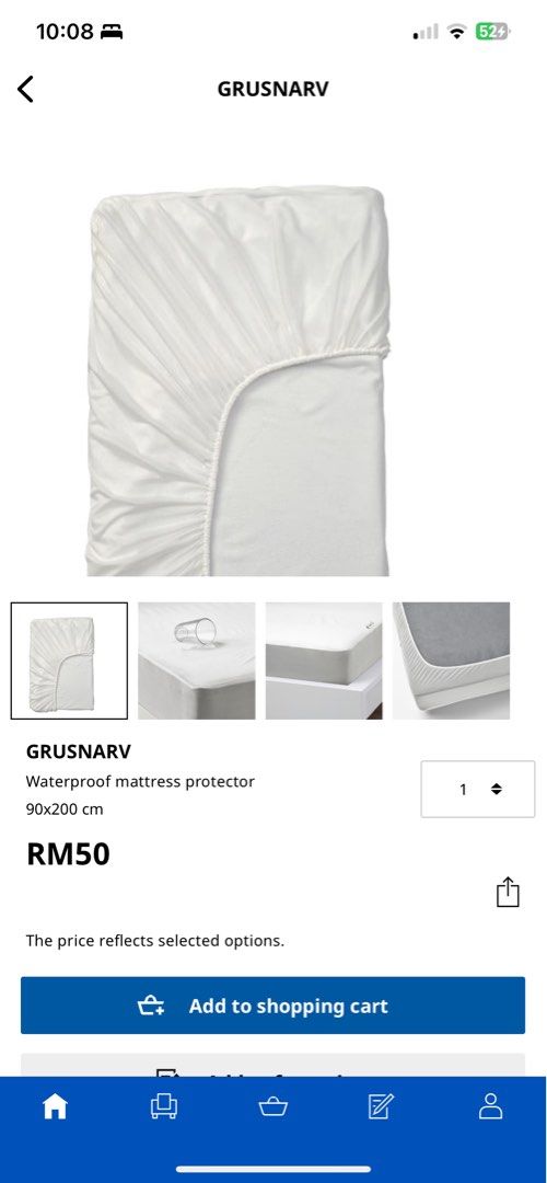 Ikea waterproof mattress protector, Babies & Kids, Baby Nursery & Kids Furniture, Childrens