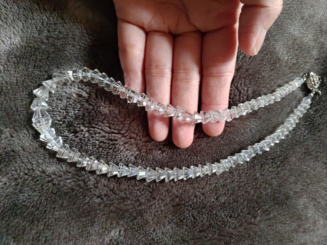 Japan Vintage Clear Crystal Necklace