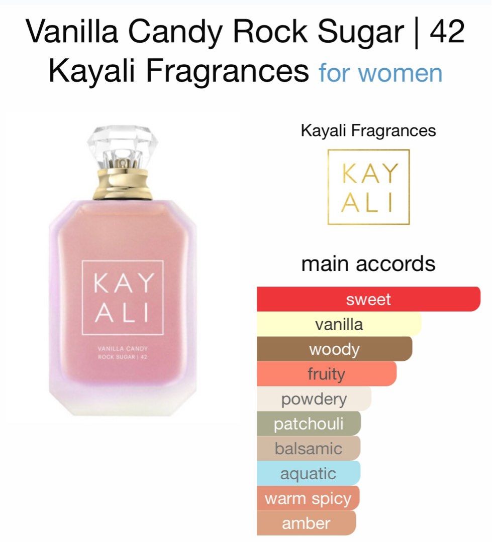 Kayali Vanilla Candy Rock Sugar 42 Decants, Beauty & Personal Care