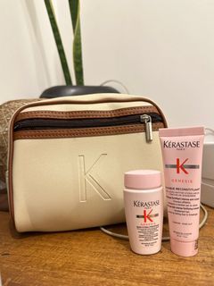 Kerastase shampoo and mask set with pouch