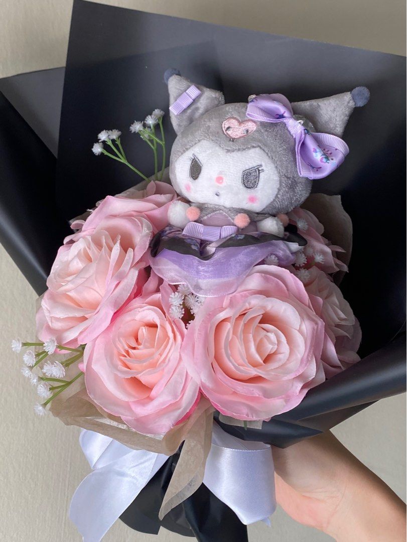 Miniatures Sanrio Collection Bouquet - Kuromi Lavande & My Melody Rose - Échelle 1/12 TOP TOY