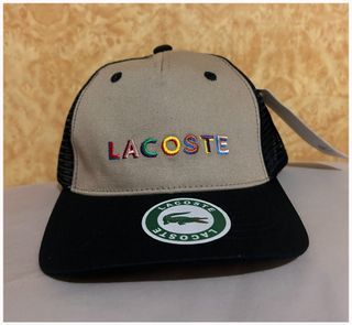 Lacoste Unisex LIVE Embroidered Lettering Cotton Net Cap