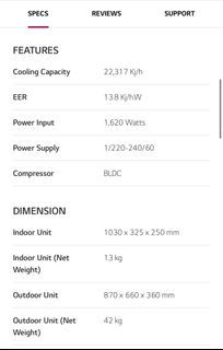 LG 2.5 hp used indoor unit. Hs-24ism / bs-q242cya2