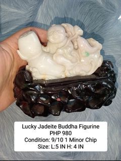 Lucky Bhudda Jadeite Figurine
