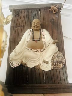 Lucky Happy Buddha (Wall Decor) (Resin & Wood)