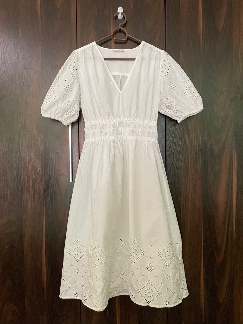 MANGO Embroidered Cotton Dress, Women's Fashion, Dresses & Sets, Dresses on  Carousell