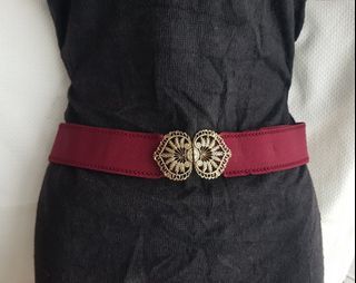 Maroon Garter Dress Belt