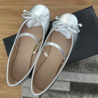 Mary Jane Shoes (Aztrid Dakota Silver) Size 6