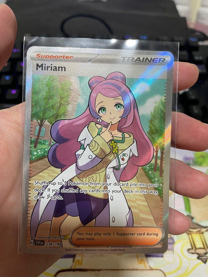 miriam pokemon card 238/198 - Full Art Ultra Rare Trainer Captured in a crystal Pokemon TCG Miriam - 251/198