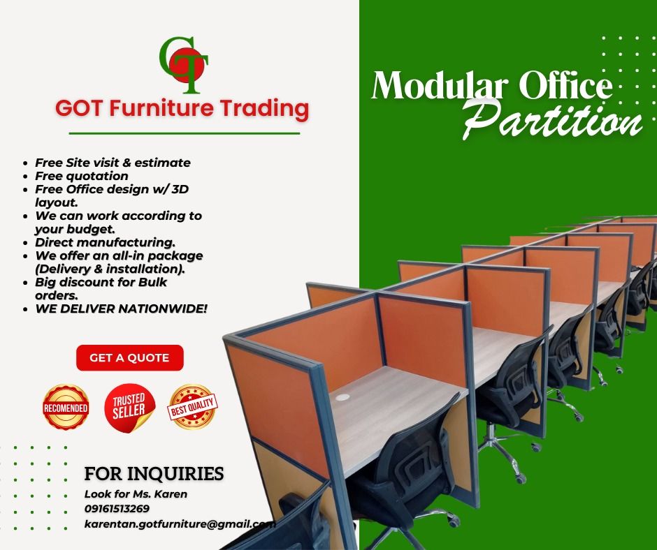 Modular Office Partition | Sharing Cubicles., Furniture & Home Living ...