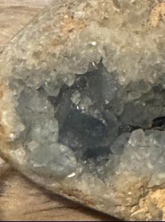 Natural Raw Blue Celestite Geode Cluster Egg Shape Reiki Healing