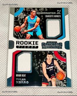 NBA Basketball Card - Panini Contenders Rookie Ticket Dual Swatches - Tyler Herro/PJ Washington Jr. #RDW-PT