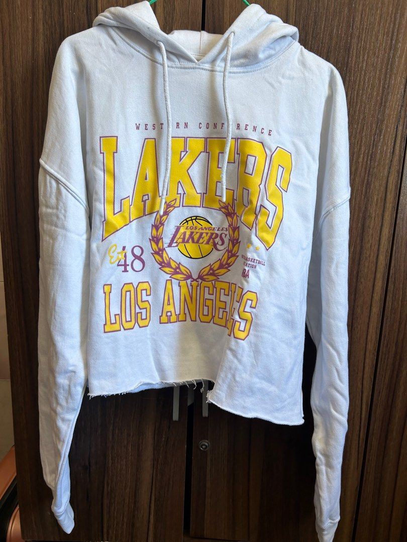 NBA Lakers Cropped Hoodie Women s Fashion Coats Jackets and Outerwear on Carousell
