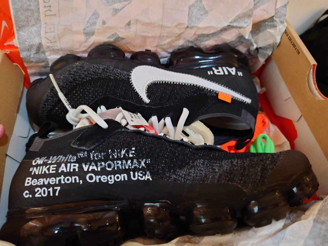 real vs fake off white vapormax black