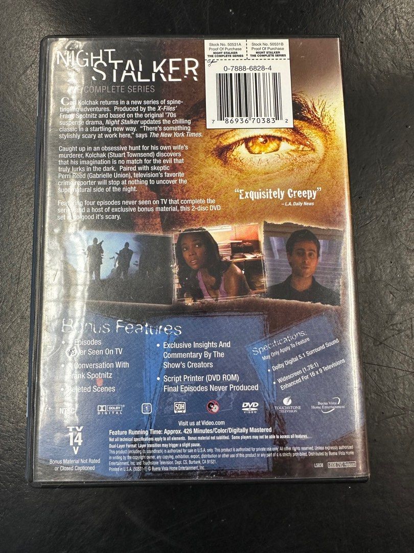 Night Stalker 2005 The Complete Series DVD Kolchak 魔域驚心新版