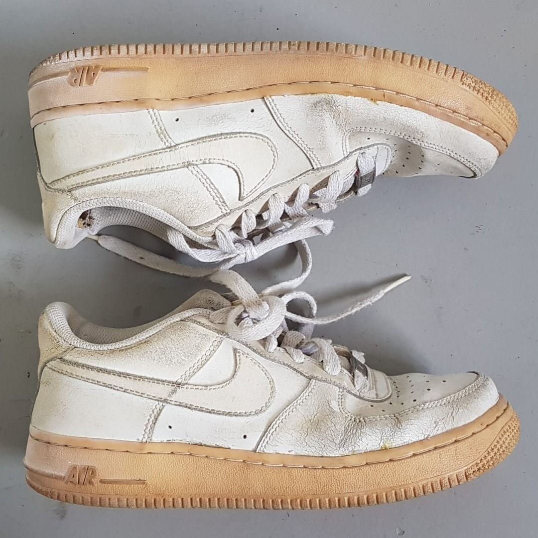 Nike air force 1 low trainer white / yellow store