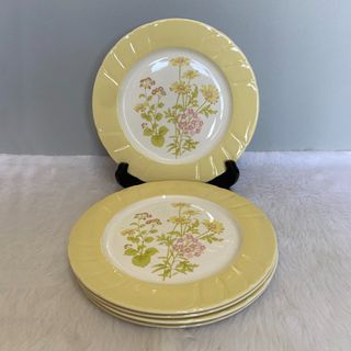 Noritake Craftone Yellow Floral Dinner Plates