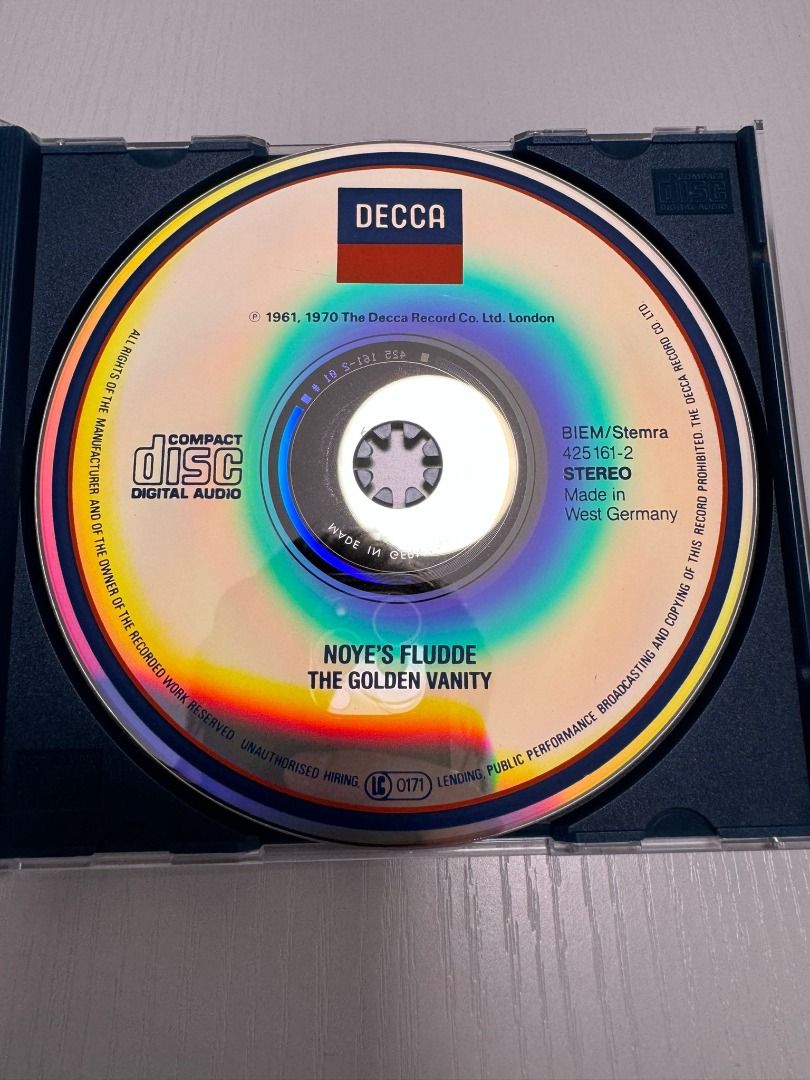 Noye's Fludde Britten Del Mar CD Decca 德版銀圈West Germany 藍色盒 