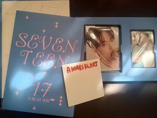 ON HAND, UNSEALED ALBUM - SEVENTEEN 17 IS RIGHT HERE Dear version - Dino version