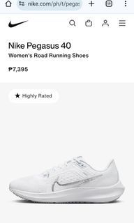 Original Brandnew Nike Womens Pegasus 40 White Rubber Shoes 50% Off
