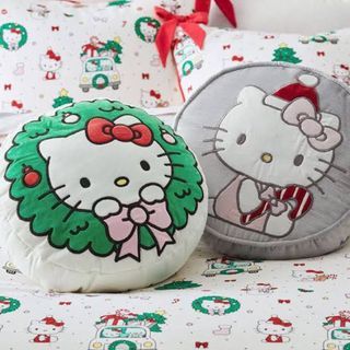 Pottery Barn Hello Kitty® Christmas Organic Double Bedsheet