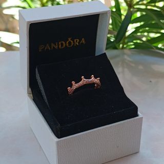 Princess crown rosegold Pandora ring in Rosegold