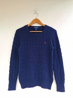 Ralph Lauren Cable Knitted Sweater Navy