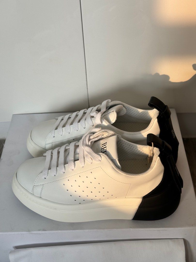 RED VALENTINO Bowalk black platform sneakers leather, 名牌, 鞋及波